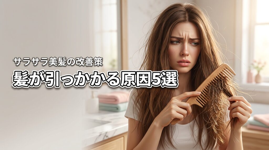 髪が引っかかるのはなぜ？5つの原因とサラサラ美髪に導く改善策5選
